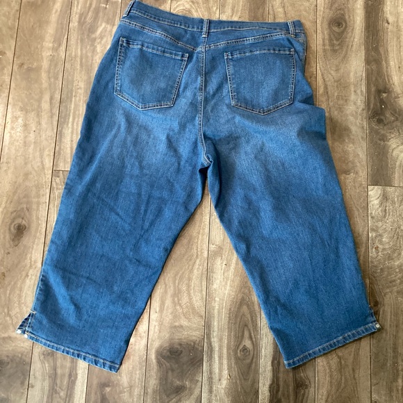 Gloria Vanderbild All-Around Slimming Effect Women Size 20 Blue Cropped Jeans - Picture 4 of 8